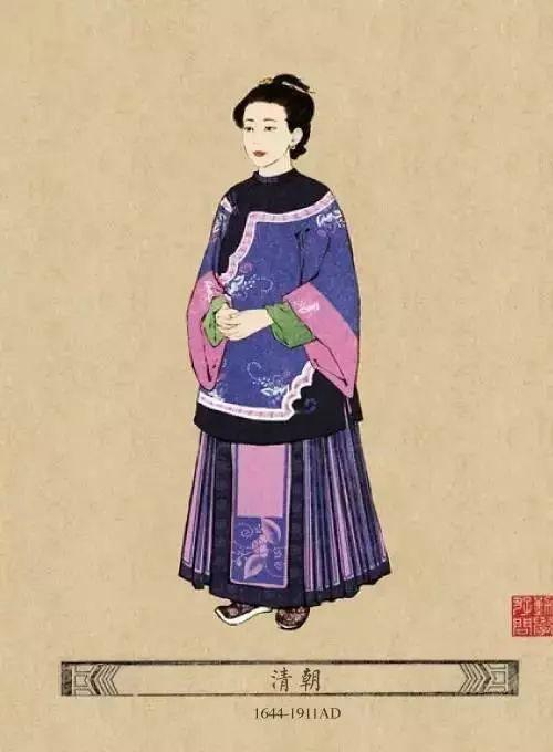 20张手绘图鉴，穿越中华女装三千年华裳盛宴